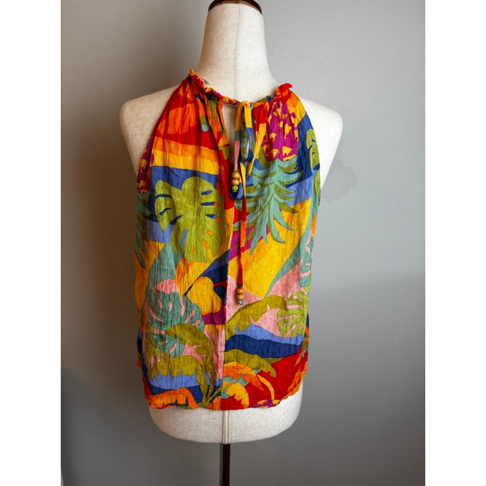 Women's Christian Siriano New York Tank Top XS beachy vacation boho Multicolor - Picture 3 of 6